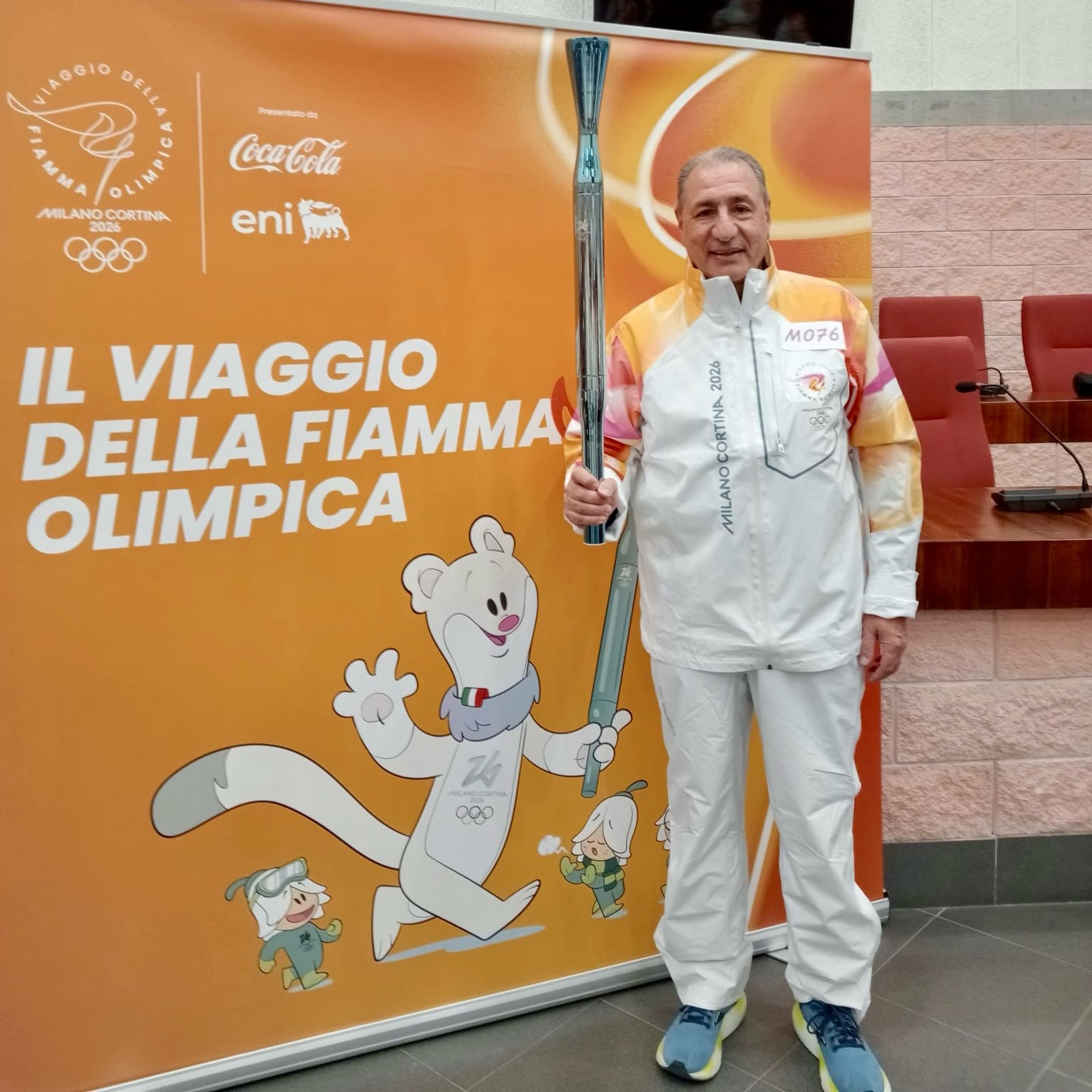 Stefano Ranieri con Fiamma Olimpica